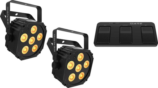 Chauvet EZlink Par Q6 BT 2-Pack with Wireless Footswitch - PSSL ProSound and Stage Lighting
