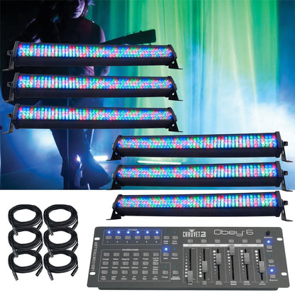 ADJ American DJ Mega GO Bar 50 6 Pack LED Light System - PSSL ProSound and Stage Lighting