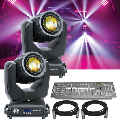ADJ American DJ Vizi Beam 5RX 2-Pack with Controller & Cable - PSSL ProSound and Stage Lighting