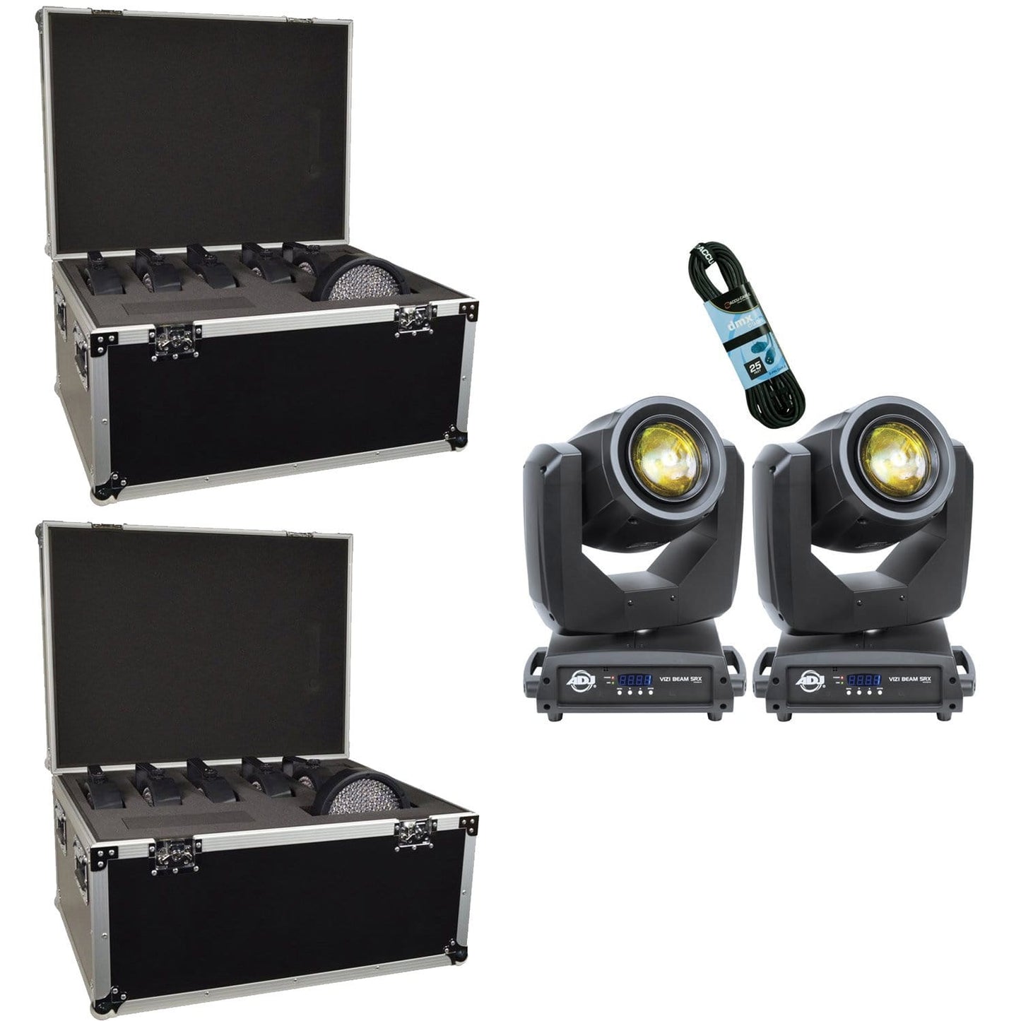 ADJ American DJ Vizi Beam 5RX Moving Head Light 2-Pack with Road Cases - PSSL ProSound and Stage Lighting