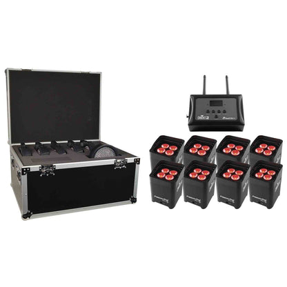 Chauvet Freedom Par Quad 4 IP 8-Pack with Road Case - PSSL ProSound and Stage Lighting
