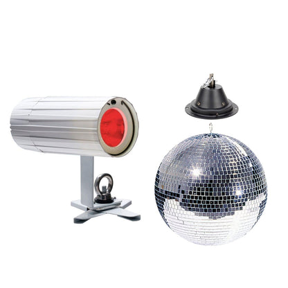 ADJ American DJ 20-Inch Mirror Ball Pack with Motor & LED Pinspot - PSSL ProSound and Stage Lighting