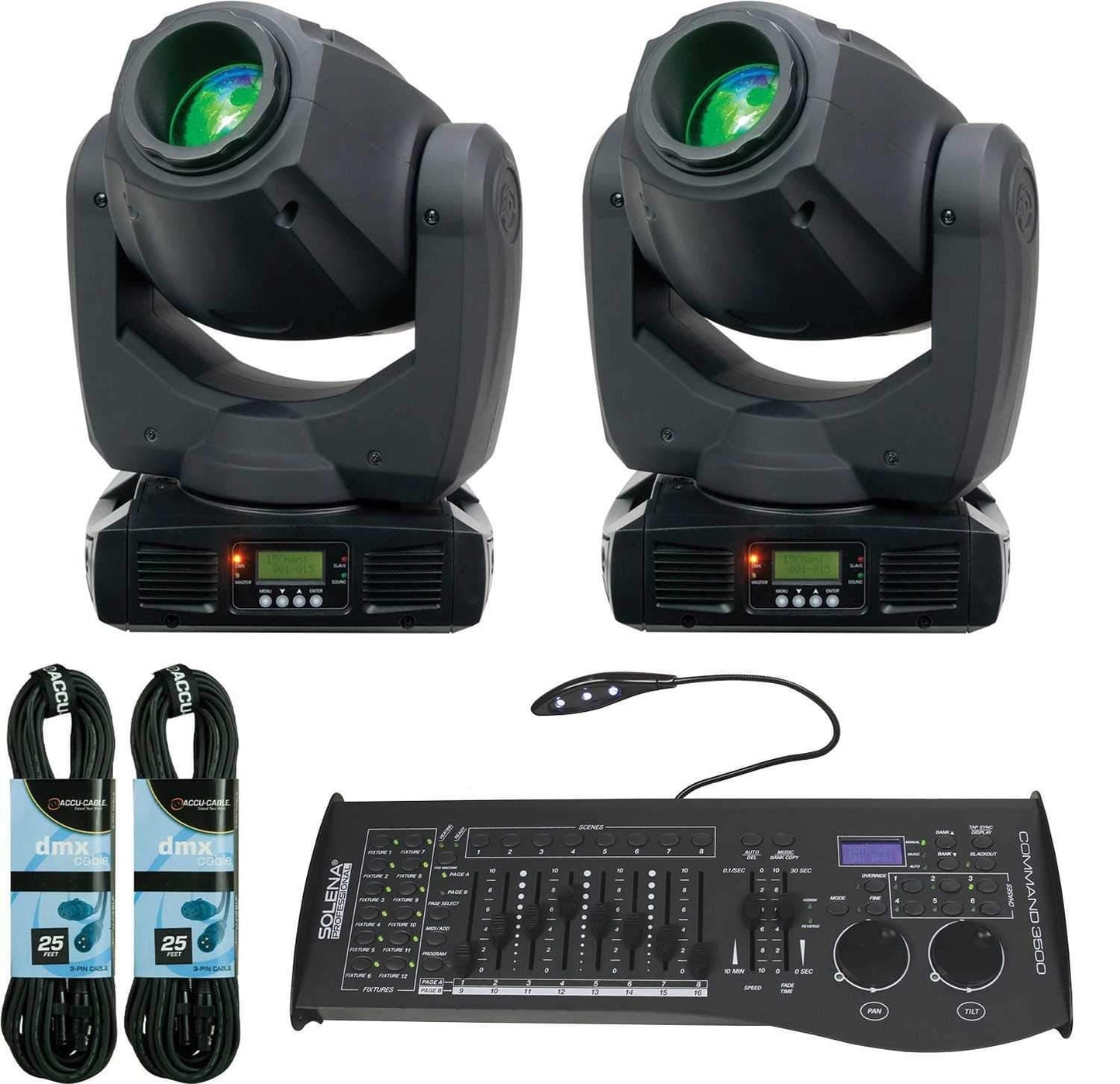 ADJ American DJ Inno Spot Pro 80-Watt LED 2 Pack with DMX Controller - PSSL ProSound and Stage Lighting