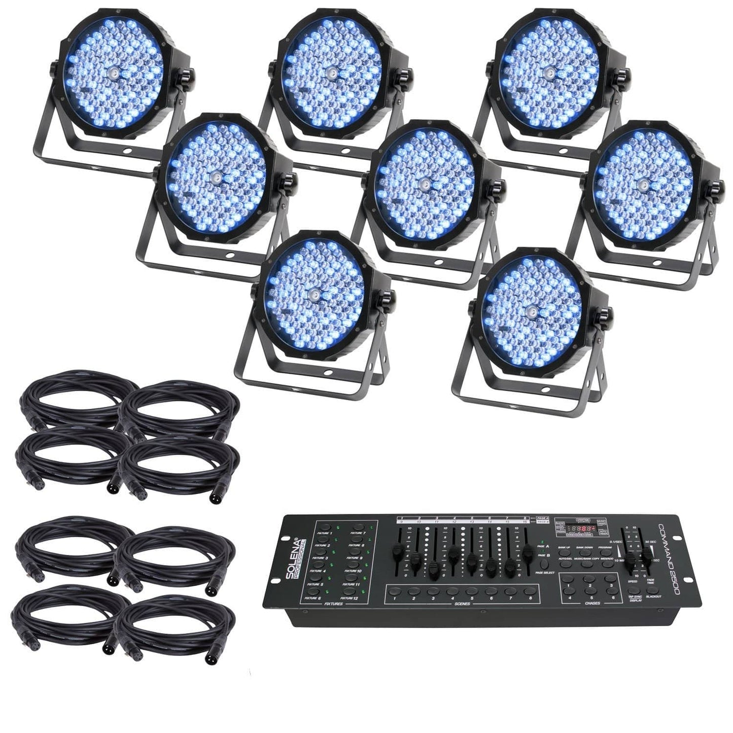 ADJ American DJ Profile Plus Wash Light 8-Pack with DMX Controller - PSSL ProSound and Stage Lighting