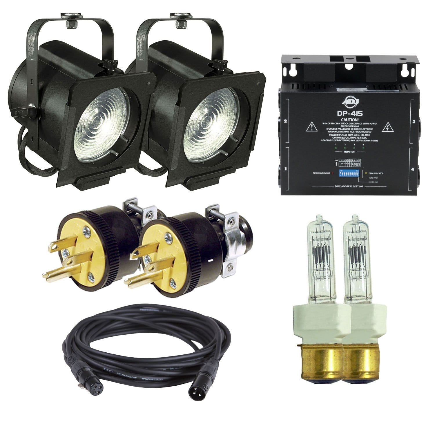 Altman 65Q Fresnel Light 2-Pack with DMX Dimmer Pack - PSSL ProSound and Stage Lighting