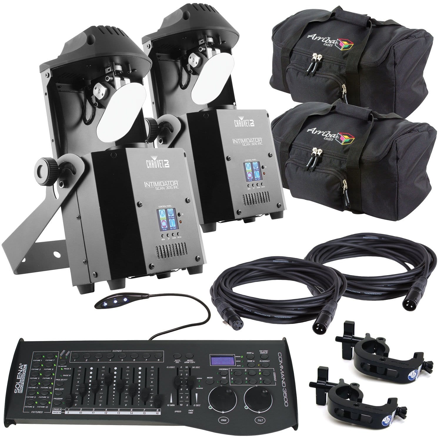 Chauvet Intimidator Scan 305 IRC LED Moving Head Light 2-Pack with Bags - PSSL ProSound and Stage Lighting