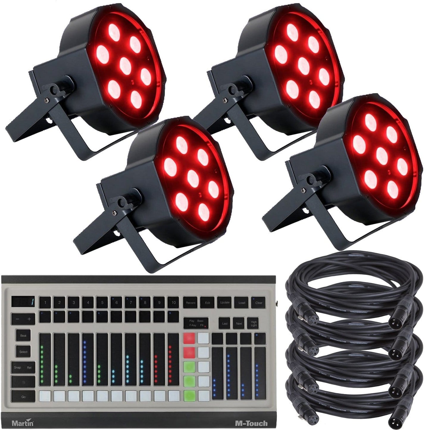 Martin THRILL Slimpar Mini Wash Light 4-Pack with DMX Controller - PSSL ProSound and Stage Lighting