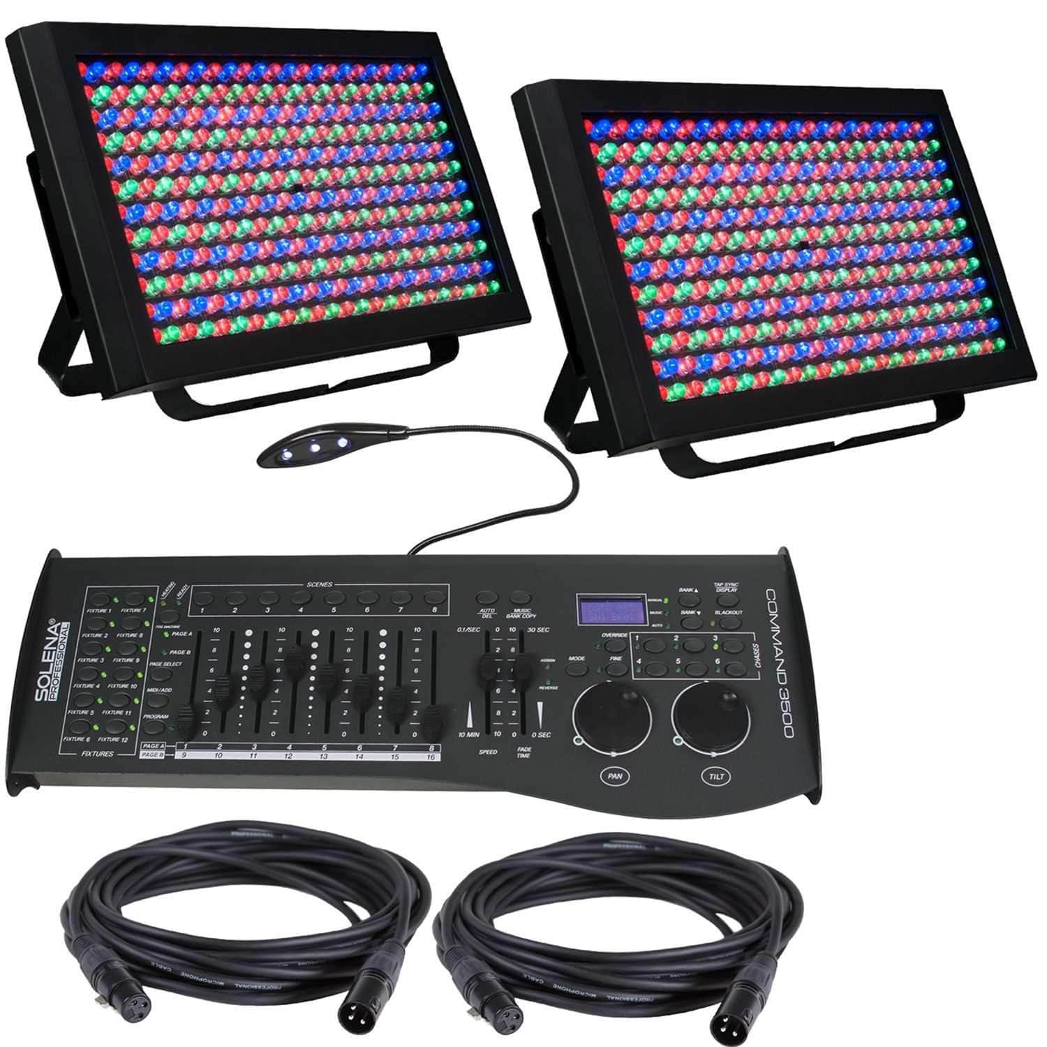 ADJ American DJ Profile Panel RGBA LED Wash 2-Pack with Controller - PSSL ProSound and Stage Lighting