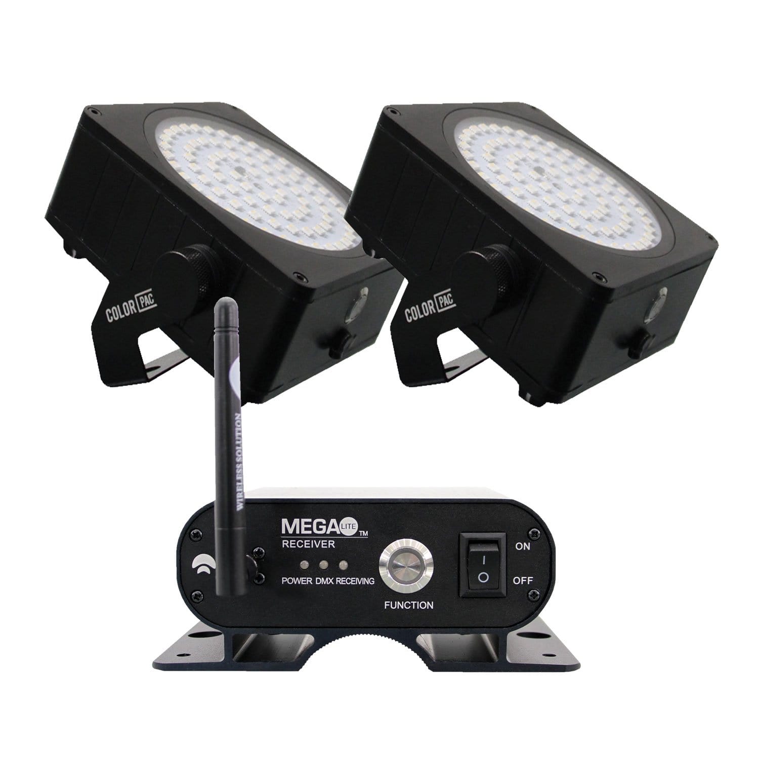 Mega Lite Color Pac 150W IP65 Wash Light 2-Pack with Transceiver - PSSL ProSound and Stage Lighting