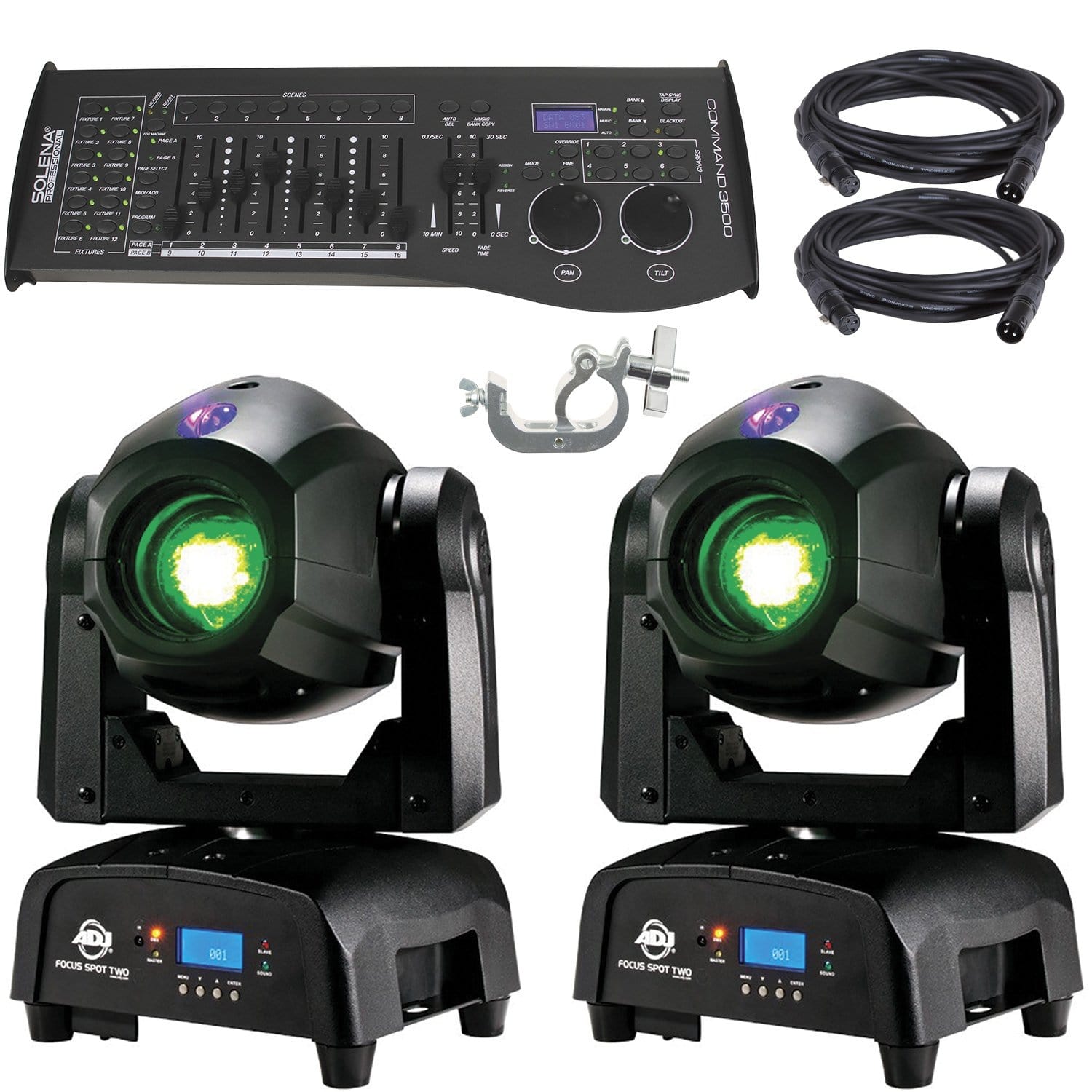 ADJ American DJ Focus Spot Two Moving Head 2-Pack with DMX Controller - PSSL ProSound and Stage Lighting