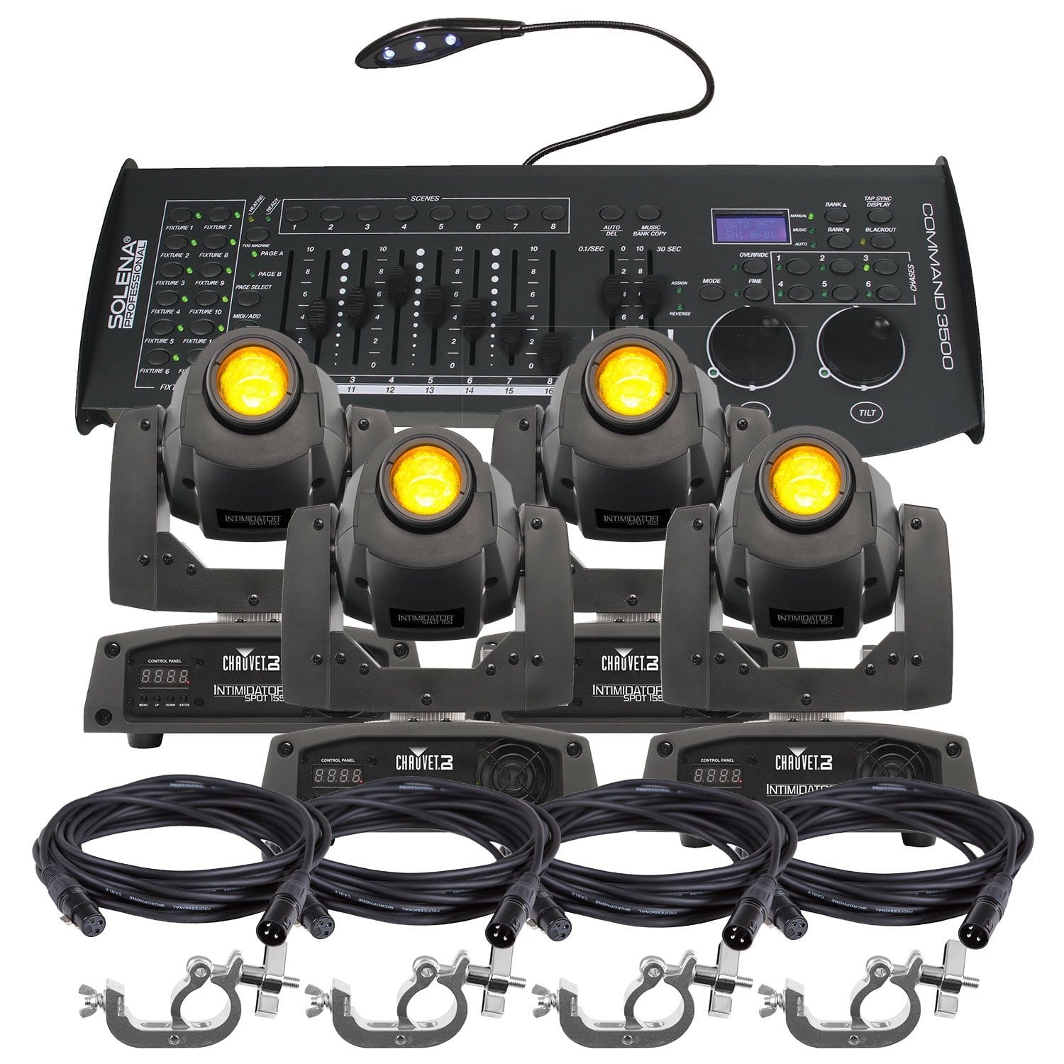 Chauvet Intimidator Spot 155 Moving Head 4-Pack with Controller - PSSL ProSound and Stage Lighting