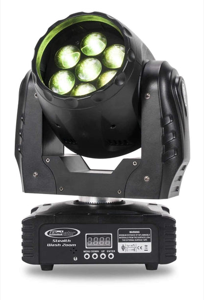 Eliminator Stealth Wash Zoom LED Moving Head Light 4-Pack with DMX Cables - PSSL ProSound and Stage Lighting