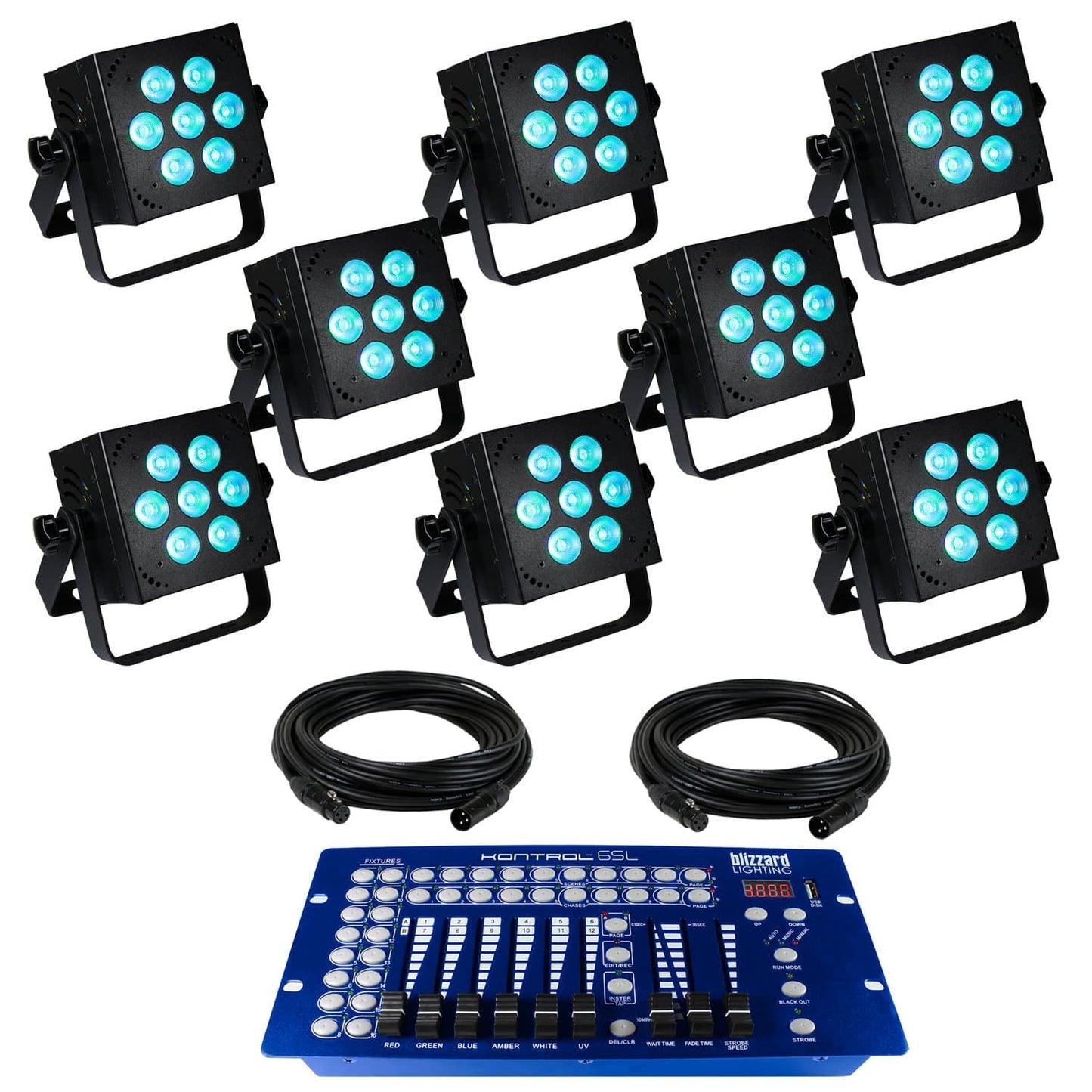 Blizzard HotBox RGBW LED Wash 8-Pack Lighting System - PSSL ProSound and Stage Lighting