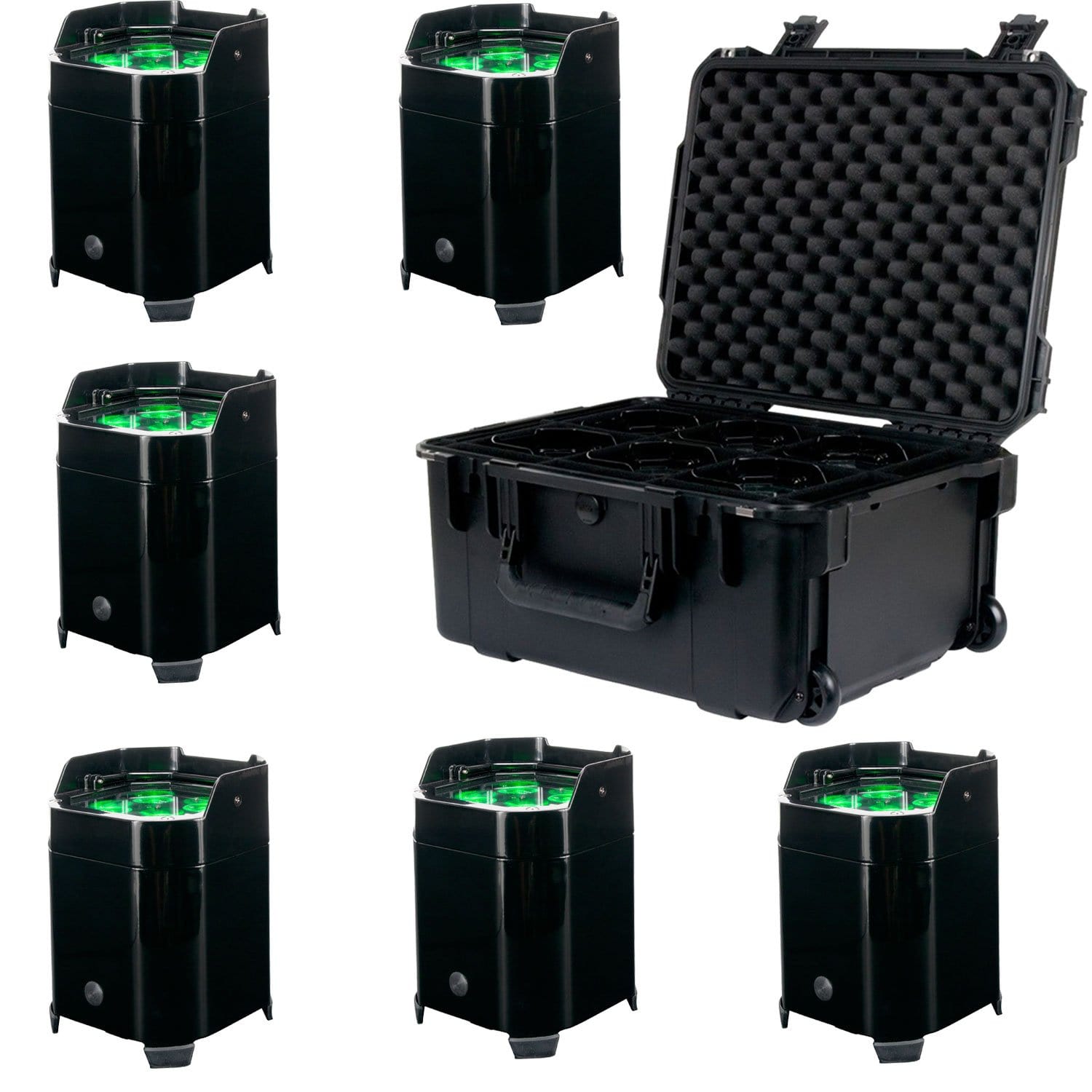 ADJ American DJ Element HEX IP Wireless Wash Light 6-Pack with PC6 Case - PSSL ProSound and Stage Lighting