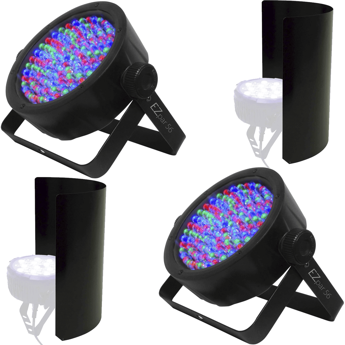 Chauvet DJ EZpar 56 RGB LED Light 2-Pack with Shields - PSSL ProSound and Stage Lighting