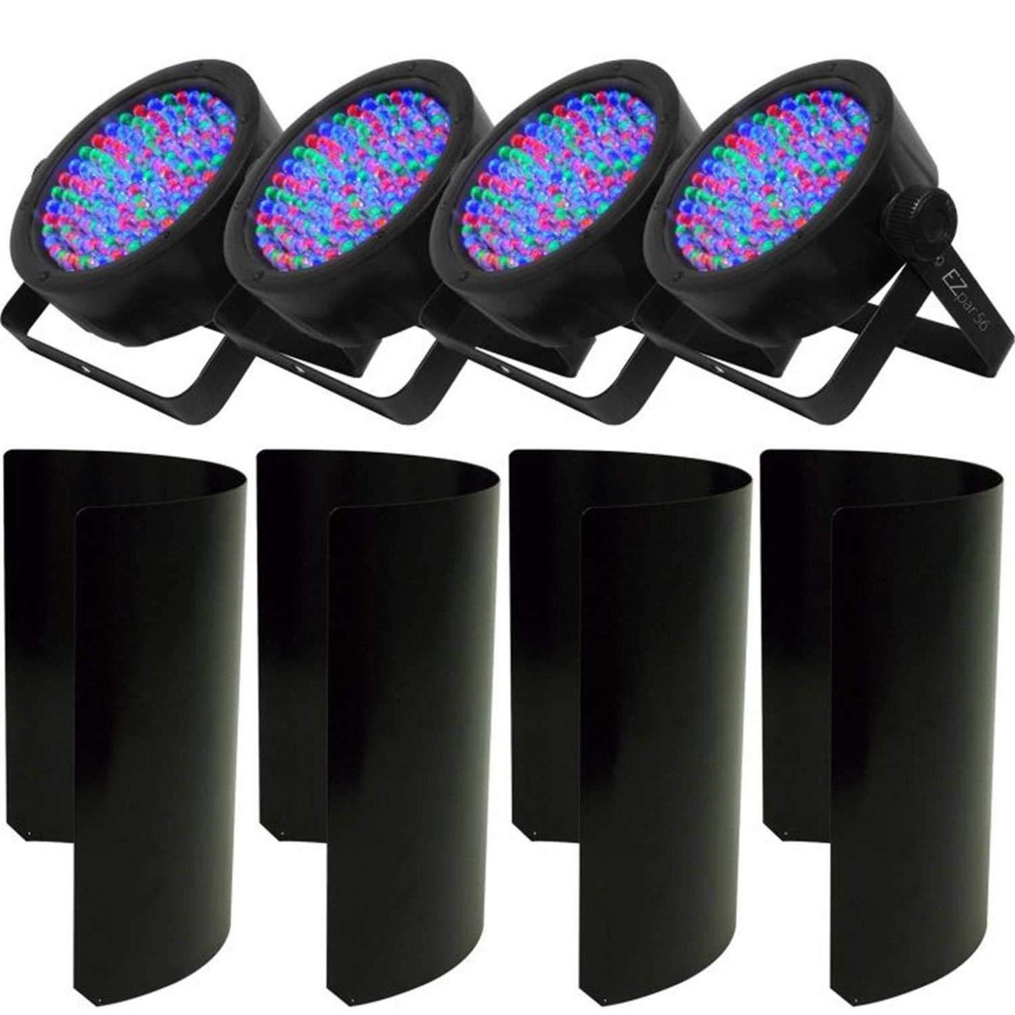 Chauvet DJ EZpar 56 RGB LED Light 4-Pack with Shields - PSSL ProSound and Stage Lighting