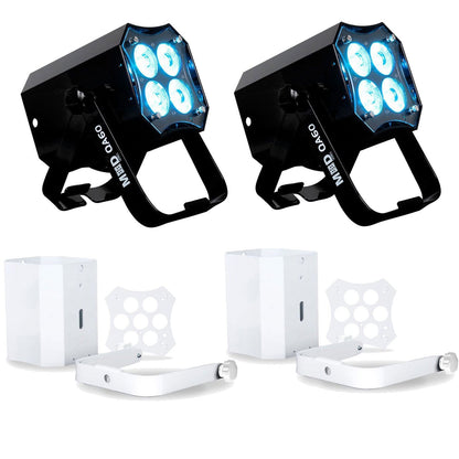 ADJ American DJ MOD QA60 RGBA LED Par Can 2-Pack with Pearl White Kits - PSSL ProSound and Stage Lighting
