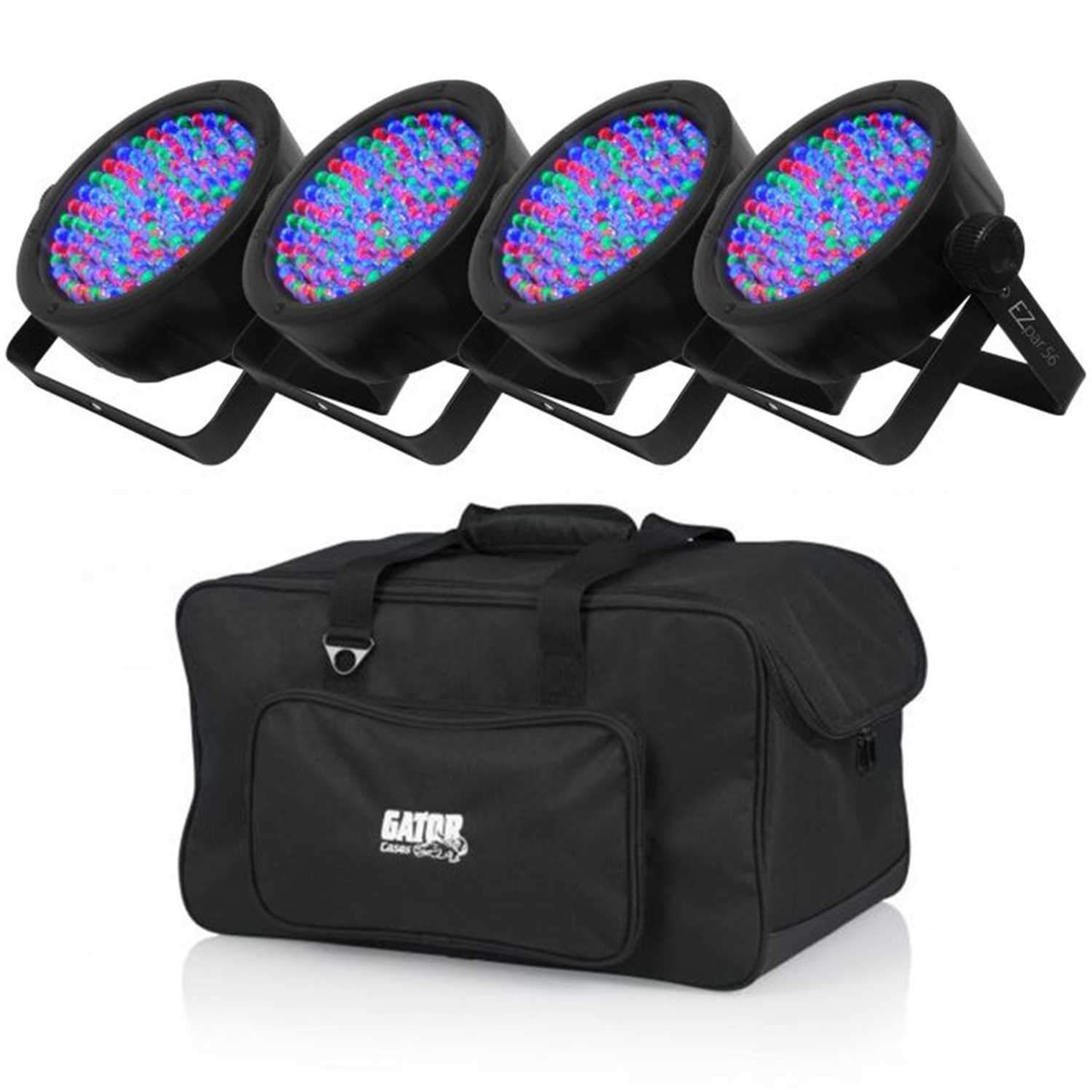 Chauvet EZpar 56 RGB Battery-Powered Wash Light 4-Pack with Gator Bag - PSSL ProSound and Stage Lighting