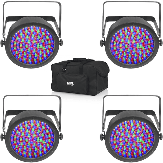 Chauvet EZpar 64 RGBA BLK Wash Light 4-Pack with Gator Bag - PSSL ProSound and Stage Lighting