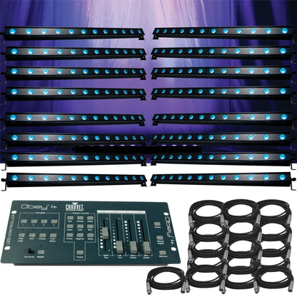 ADJ American DJ Ultra Bar 12 16 Pack with Controller & Cables - PSSL ProSound and Stage Lighting