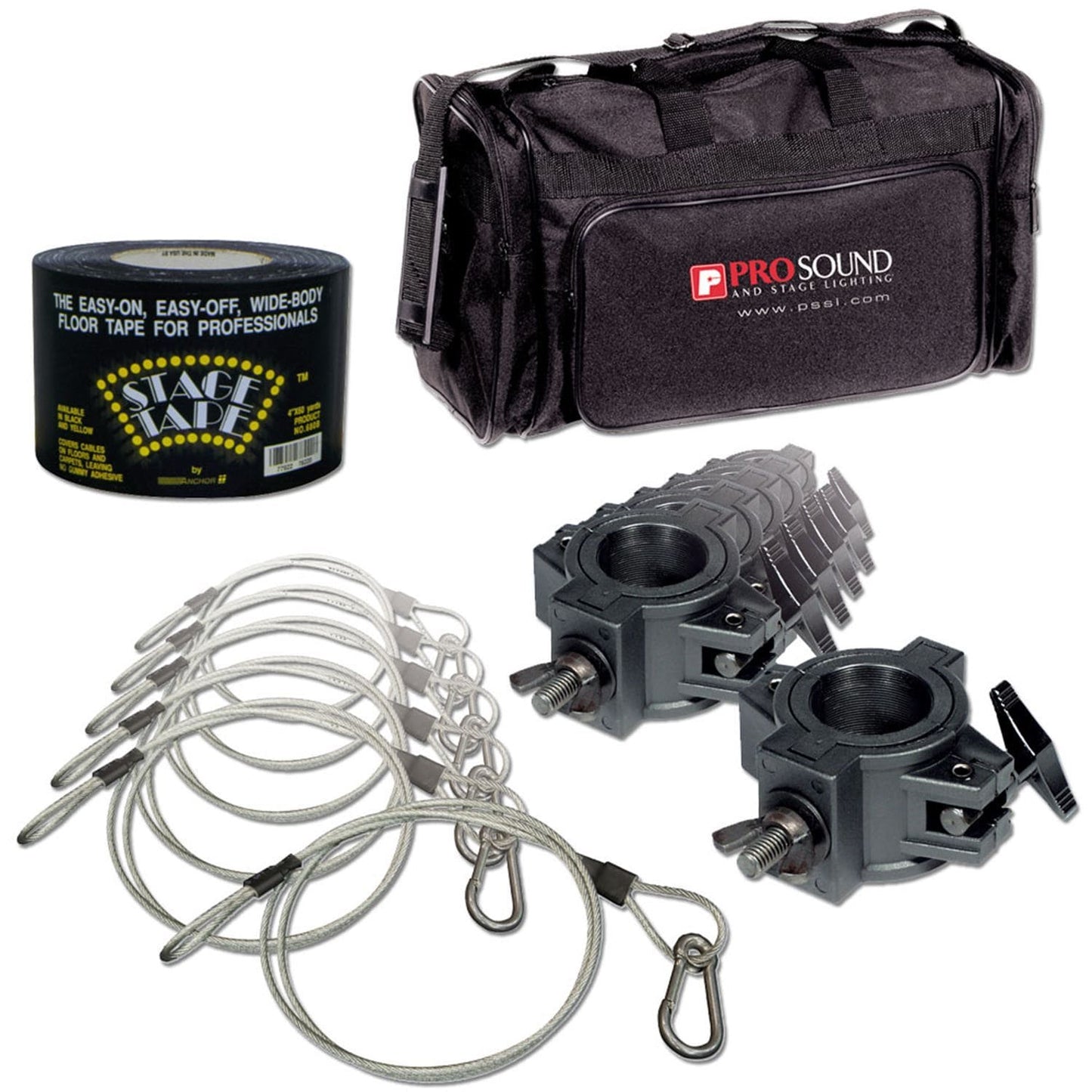 Lighting Accessory Pack with Clamps Cables Tape & Carrying Bag - PSSL ProSound and Stage Lighting