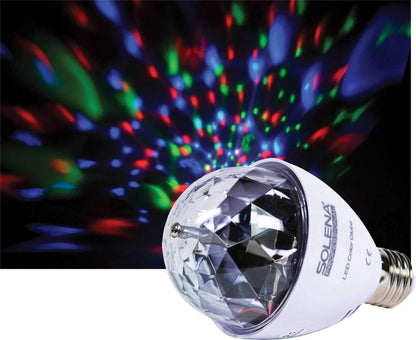 Solena Mini LED Bulb Rotating RGB Effect Light - PSSL ProSound and Stage Lighting