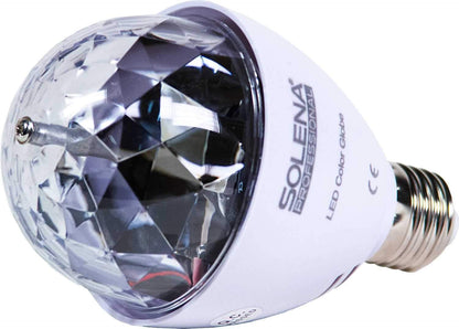 Solena Mini LED Bulb Rotating RGB Effect Light - PSSL ProSound and Stage Lighting