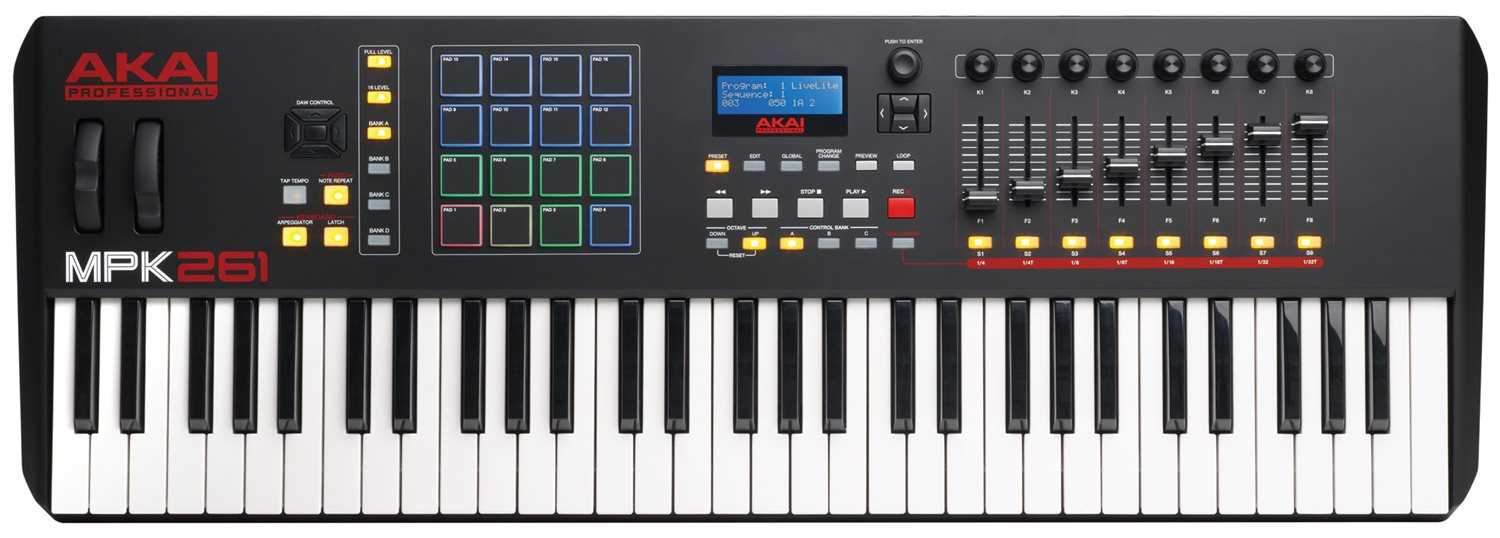 Akai MPK261 USB MIDI Keyboard Controller with Pads - PSSL ProSound and Stage Lighting