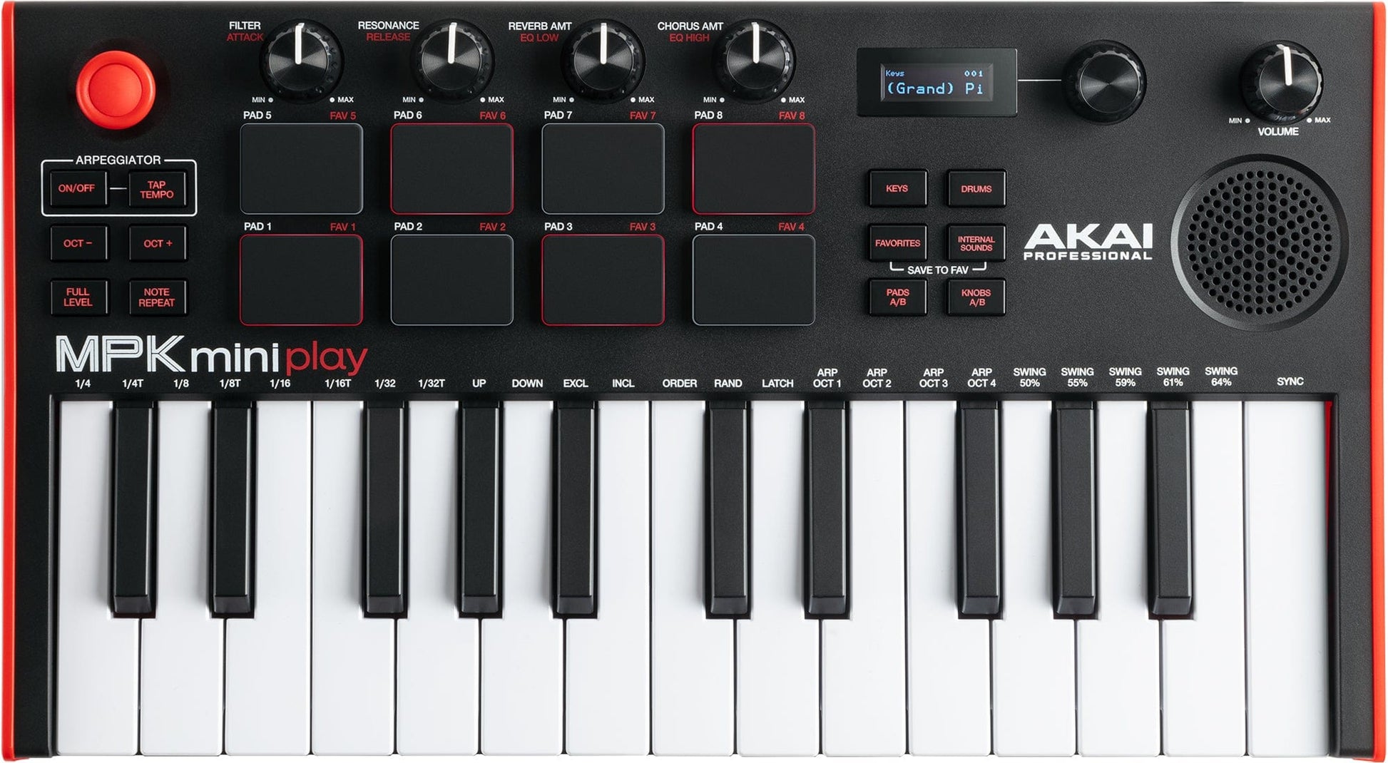 Akai MPKMINI PLAY MK3 25-Key Battery Powered Keyboard and MIDI Controller with Speaker - PSSL ProSound and Stage Lighting
