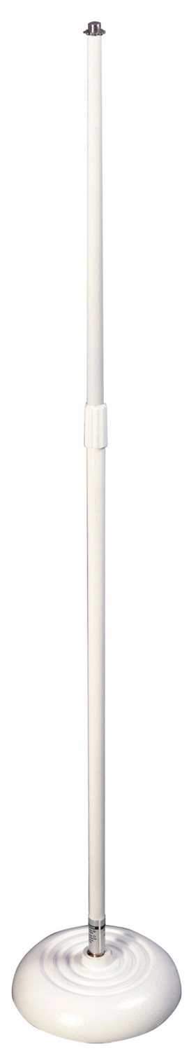 On-Stage MS7201QTRW Microphone Stand with Round Base White - PSSL ProSound and Stage Lighting