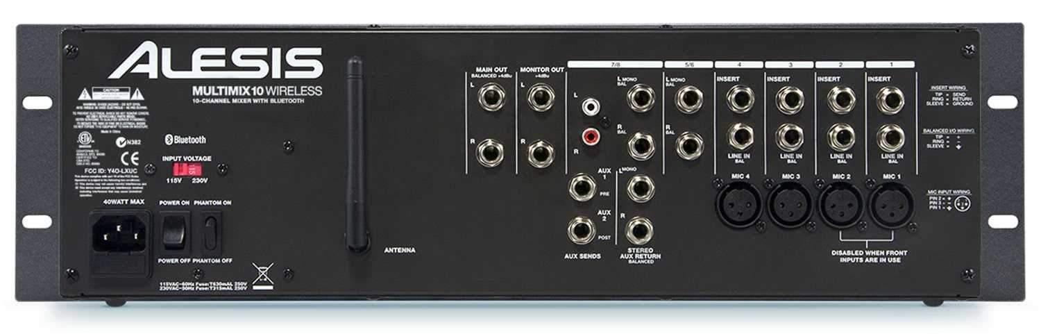 Alesis MULTIMIX 10 Wireless 10-Ch Rackmount Mixer - PSSL ProSound and Stage Lighting