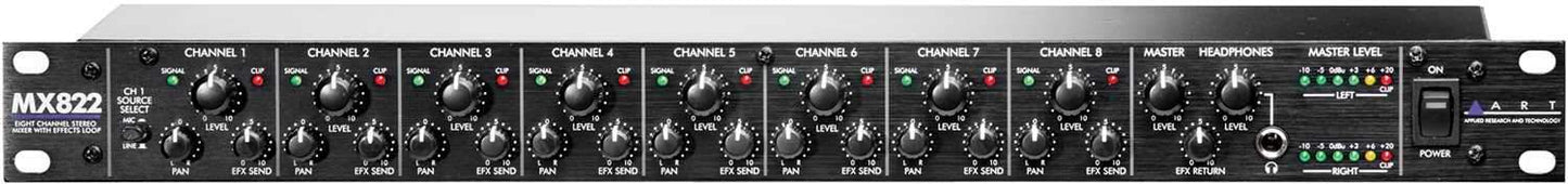 ART MX822 8-Channel Stereo Mixer - PSSL ProSound and Stage Lighting