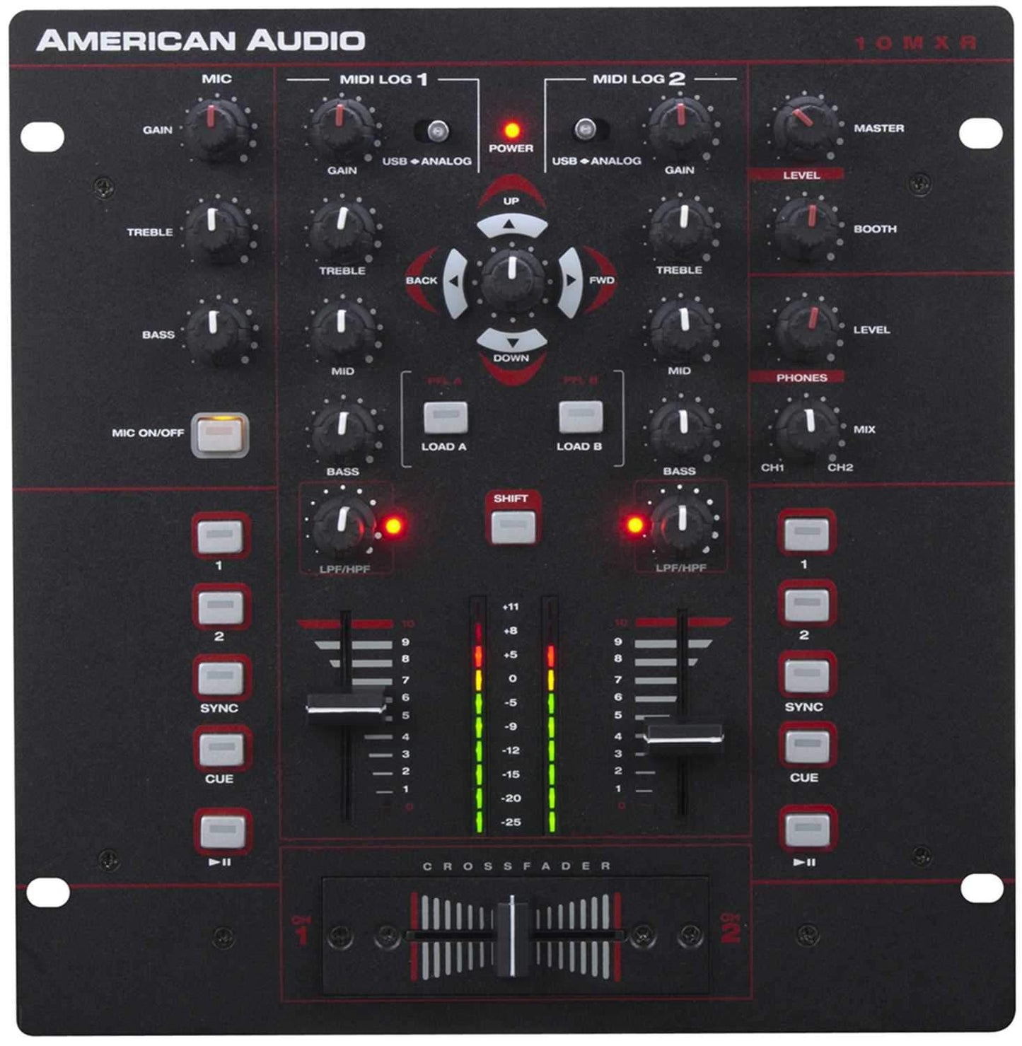 American Audio 10 MXR 10 in 2 Ch DJ Scratch Mixer - PSSL ProSound and Stage Lighting