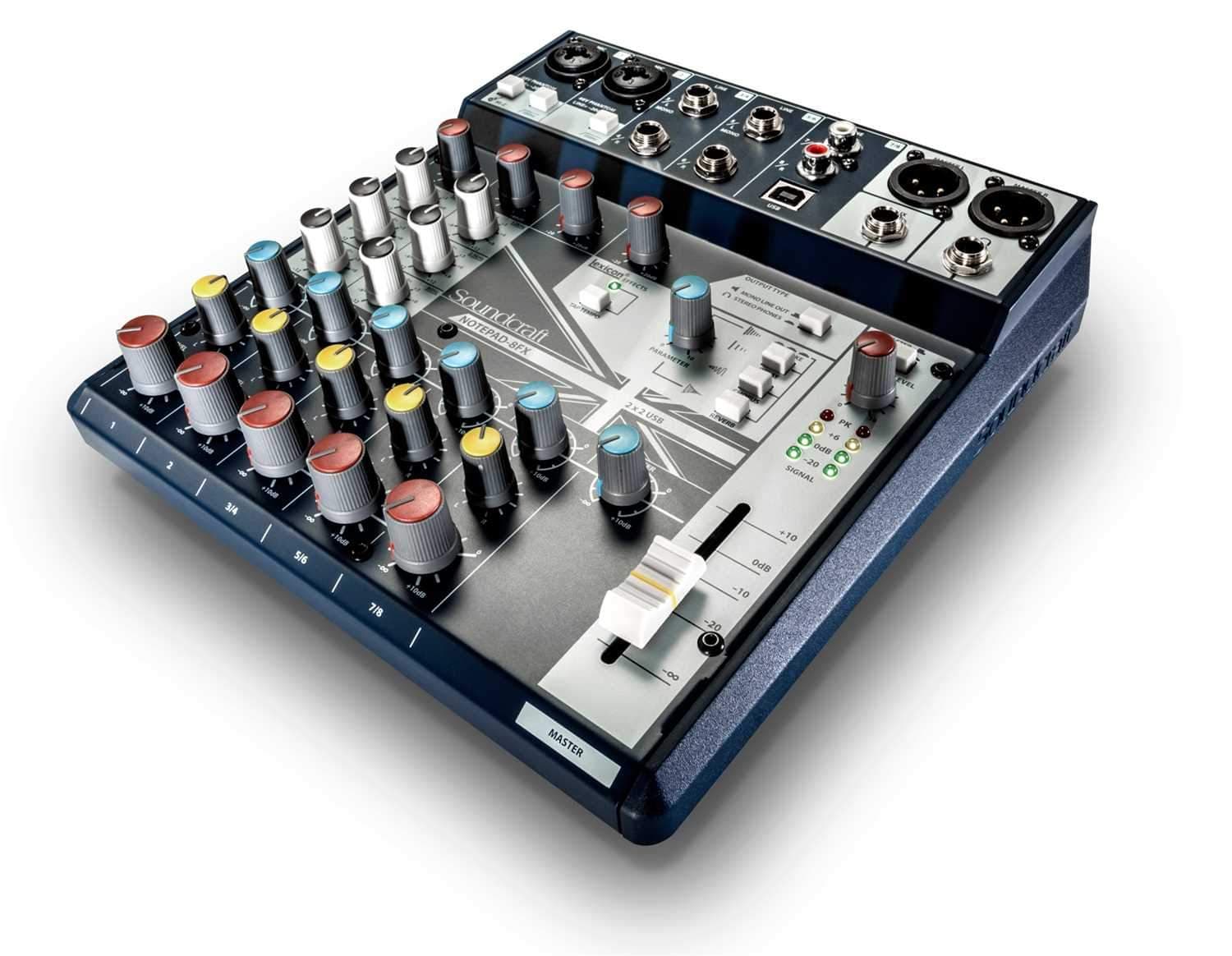 Soundcraft Notepad-8FX 8-Channel Desktop Mixer with USB & Effects - PSSL ProSound and Stage Lighting