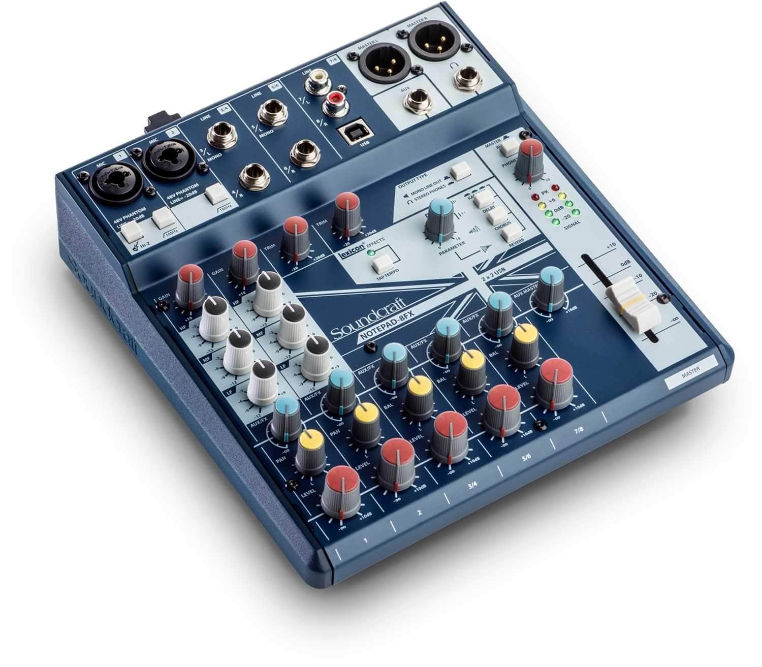 Soundcraft Notepad-8FX 8-Channel Desktop Mixer with USB & Effects - PSSL ProSound and Stage Lighting