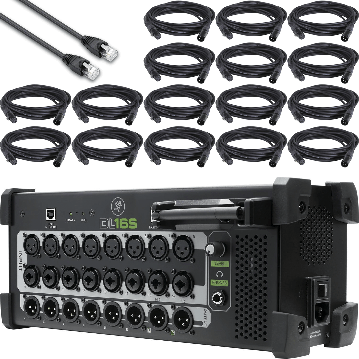 Mackie DL16S 16-Channel Digital Wireless Mixer with Cables - PSSL ProSound and Stage Lighting