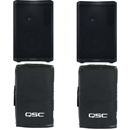 QSC CP8 8-Inch Speaker Pair with Outdoor Covers - PSSL ProSound and Stage Lighting