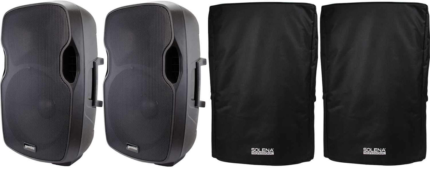Gemini AS-15BLU 15-Inch Powered Speaker Pair with Covers - PSSL ProSound and Stage Lighting