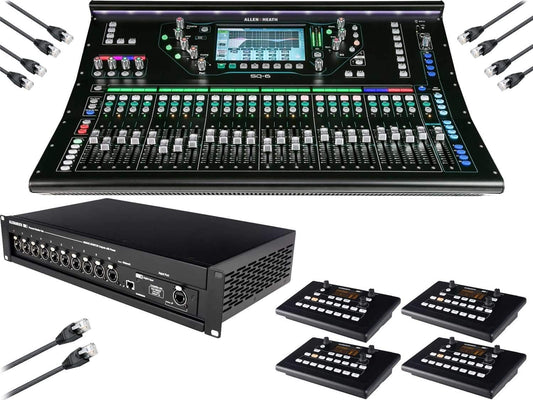 Allen & Heath SQ-6 Digital Mixer with ME-U Hub & ME-1 4-Pack - PSSL ProSound and Stage Lighting