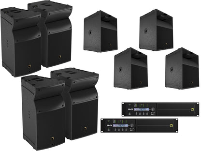 L-Acoustics Speaker Pack: A15 Wide Speaker (x4), KS21 Subwoofer (x4), and LA4X Amplifier (x2) - PSSL ProSound and Stage Lighting