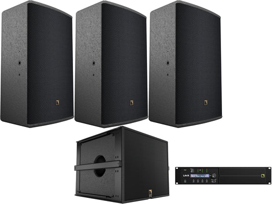 L-Acoustics X8 Passive 2-Way Coaxial Speaker x3 & SB15m Subwoofer w/ LA4X Amp - PSSL ProSound and Stage Lighting