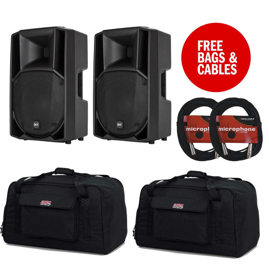 RCF ART 732-A MK4 12-inch 1400W 2-Way Powered Speakers (Pair) w/ 2 Free 25ft XLR Cables and 2 Free Gator Bags - PSSL ProSound and Stage Lighting
