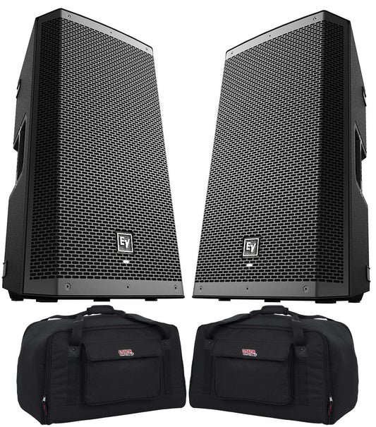 Electro-Voice ZLX-12BT 12-Inch Powered Speaker w/ BT (Pair) w/ Gator Tote Bags - PSSL ProSound and Stage Lighting