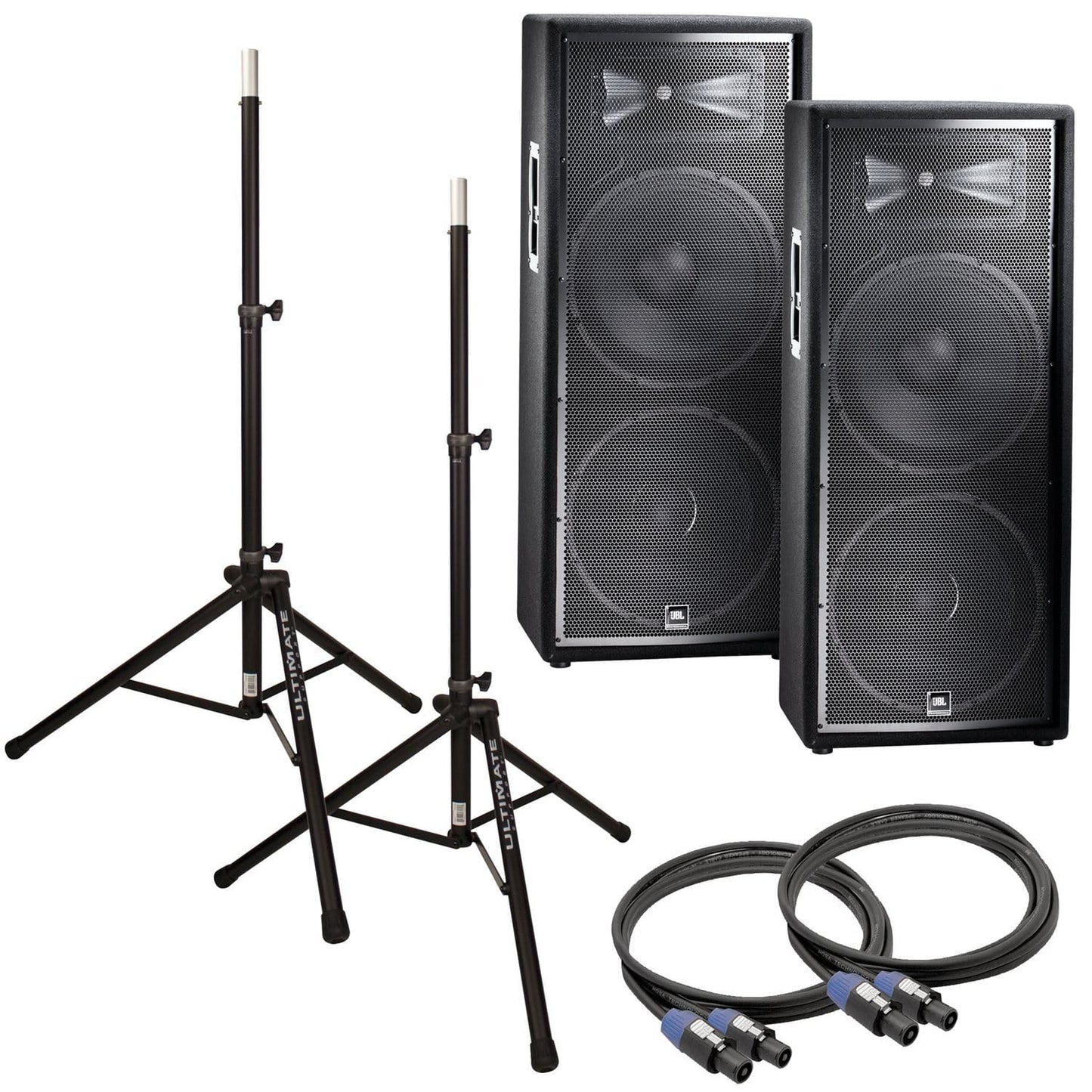 JBL JRX225 Dual 15 in Passive PA Speakers Bundle - PSSL ProSound and Stage Lighting