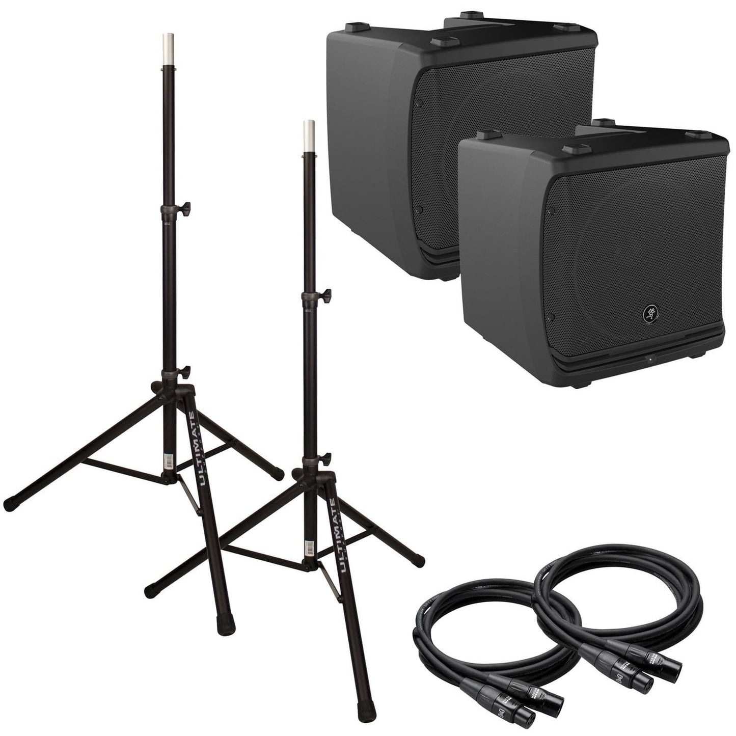 Mackie DLM12 12 in Powered PA Speakers Bundle - PSSL ProSound and Stage Lighting