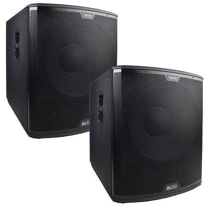 Alto Professional Black 18S 18-Inch Powered Subwoofers Pair - PSSL ProSound and Stage Lighting