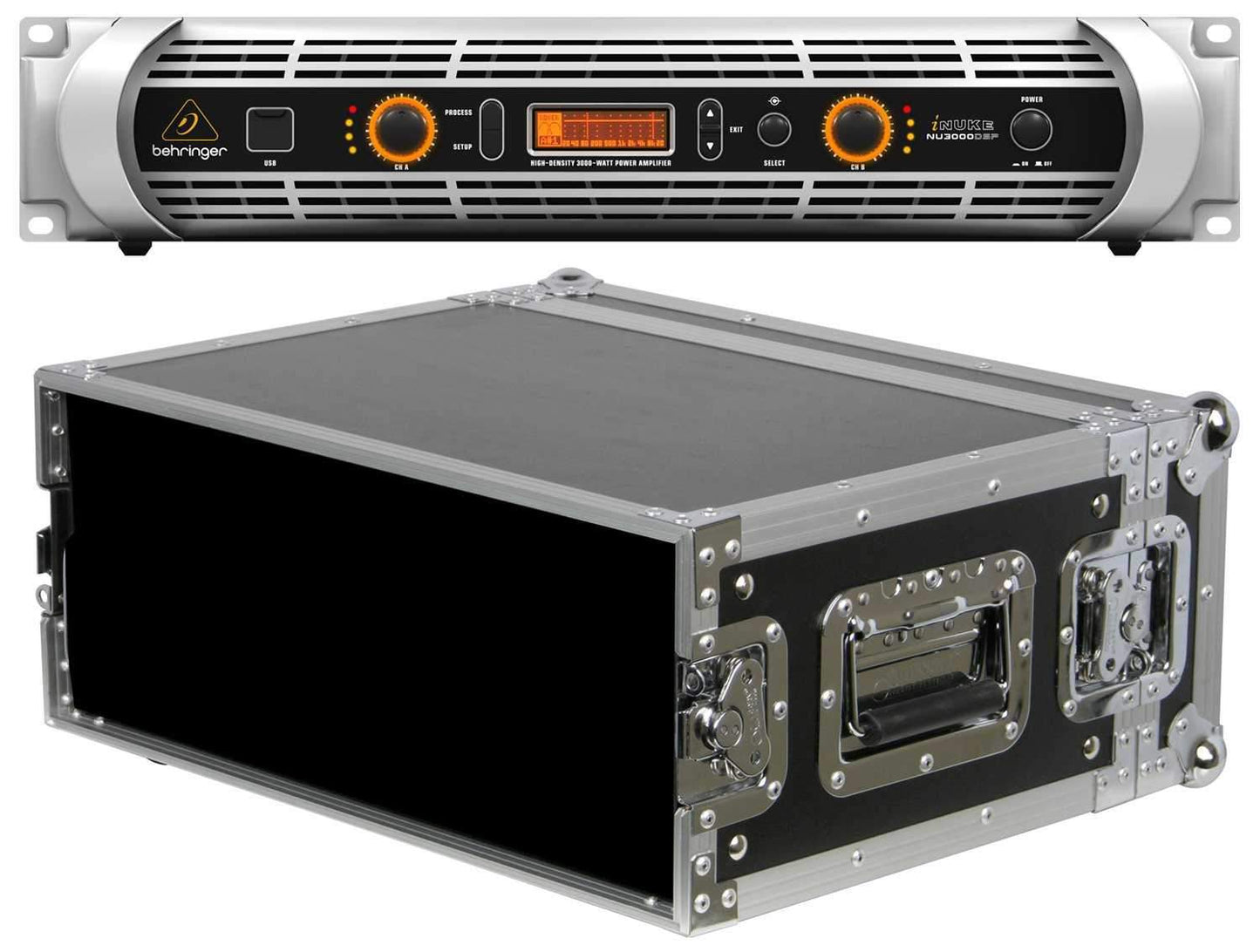 Behringer iNUKE NU3000DSP Power Amplifier with Rack Case - PSSL ProSound and Stage Lighting