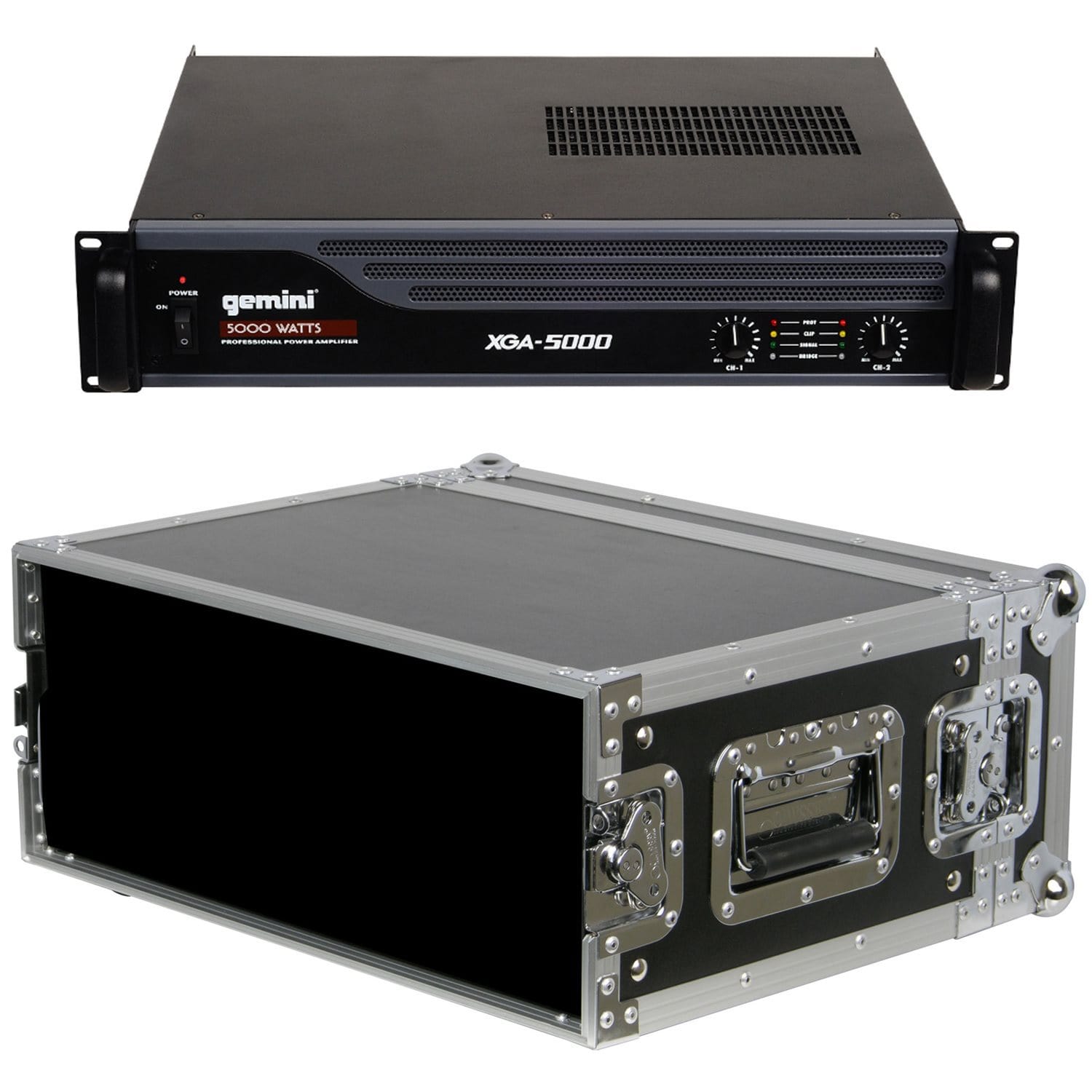 Gemini XGA5000 Power Amplifier with Rack Case - PSSL ProSound and Stage Lighting