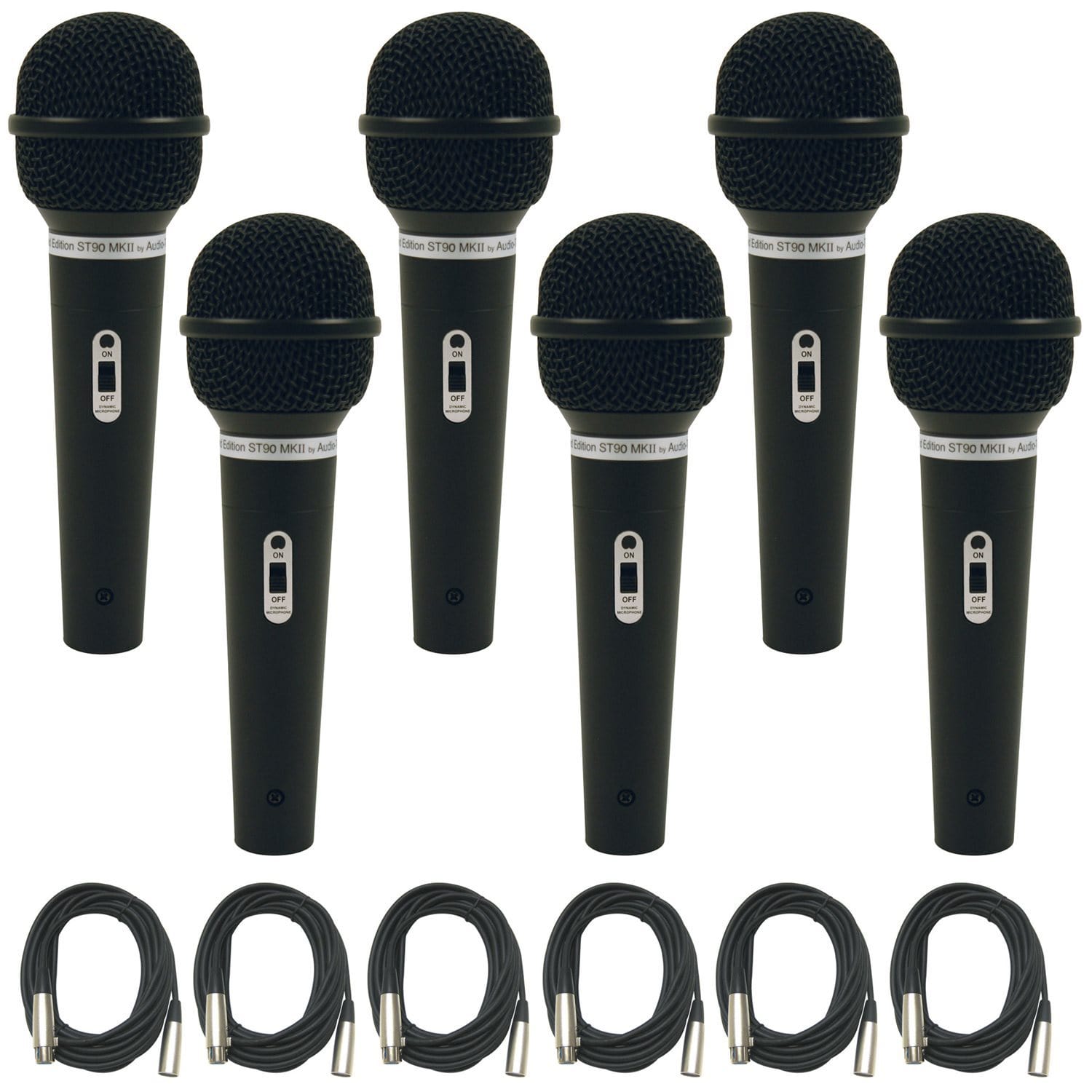 Audio Technica Dynamic Microphone 6 Pack with Cables - PSSL ProSound and Stage Lighting