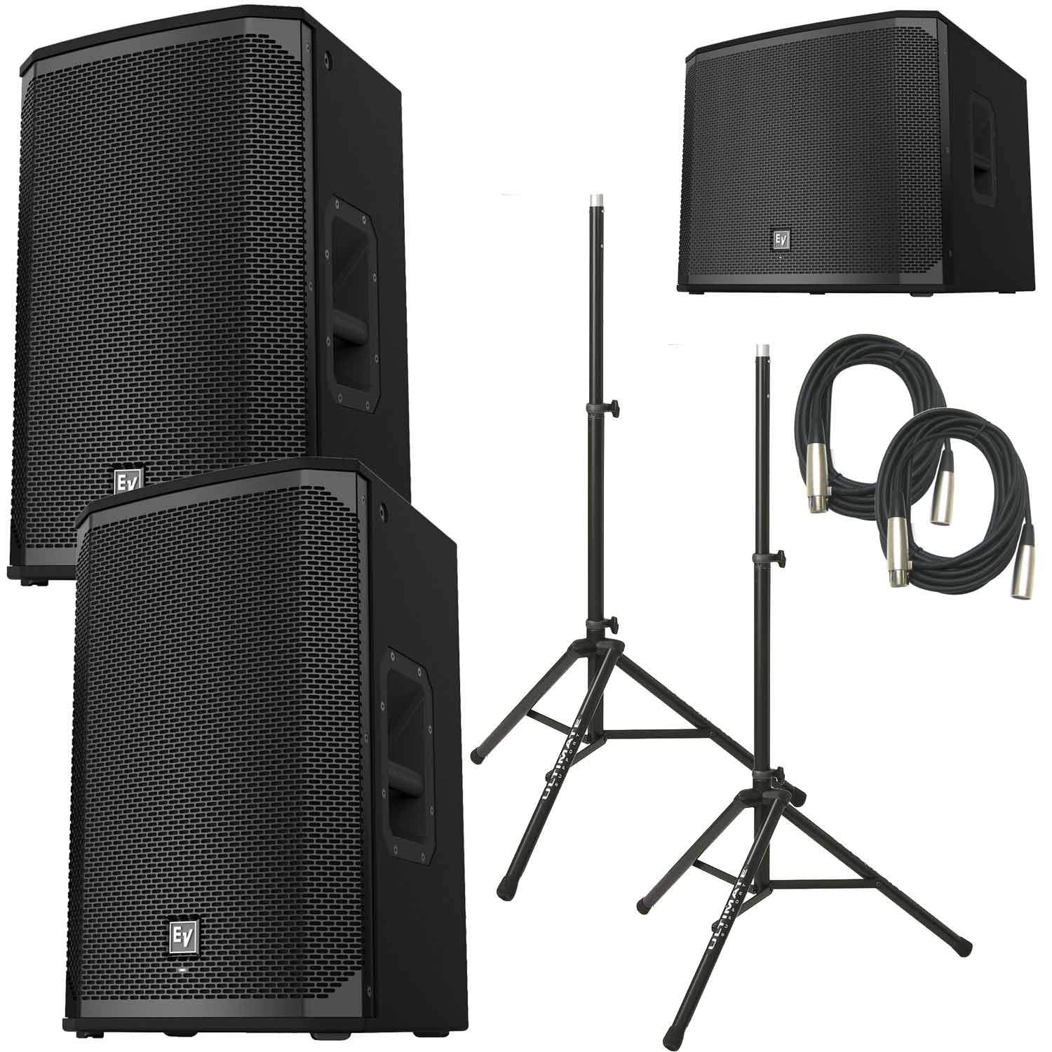 Electro-Voice EKX-12P (Pair) & EKX-18SP Powered Speakers Bundle - PSSL ProSound and Stage Lighting